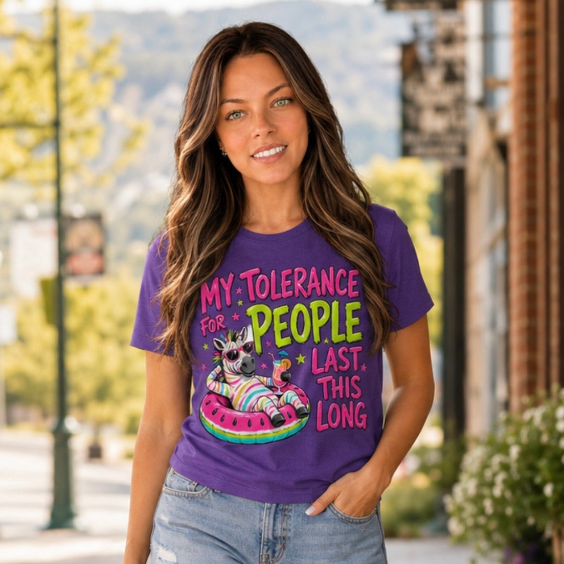 T-Shirt: "My Tolerance For People Lasts This Long"