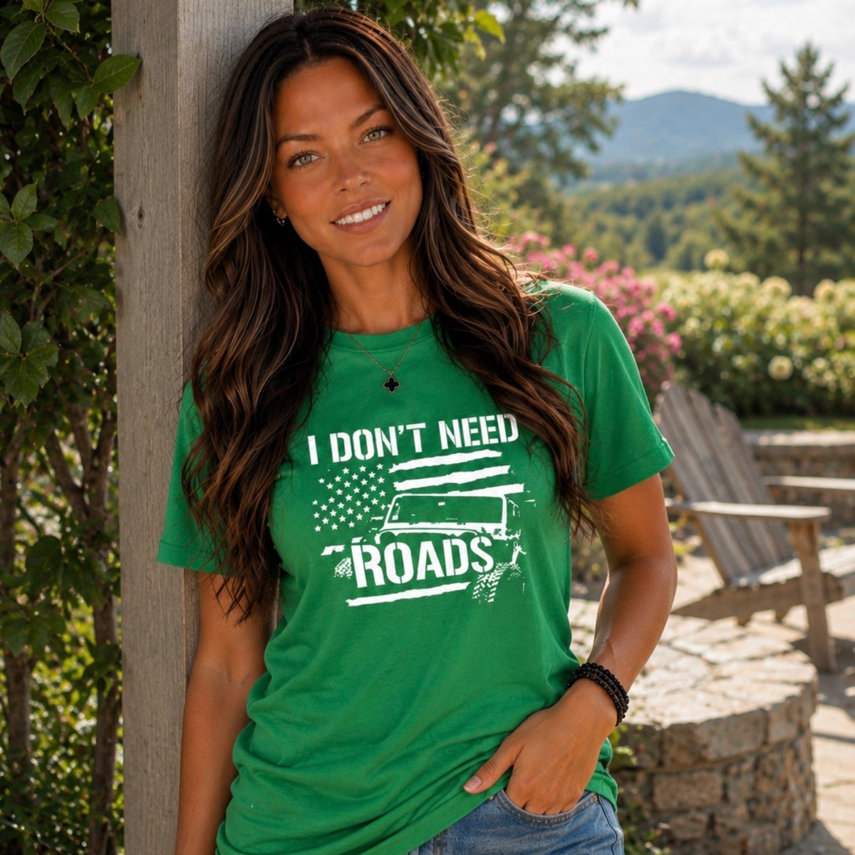 T-Shirt: "I Don’t Need Roads"