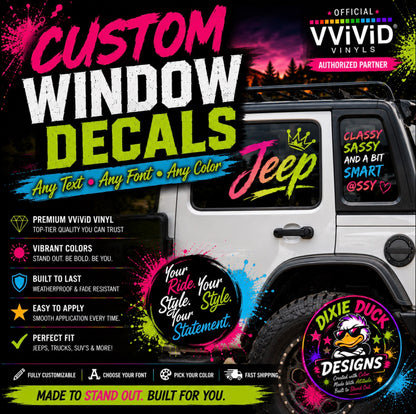 Premium VViViD® Vinyl Custom Window Decal