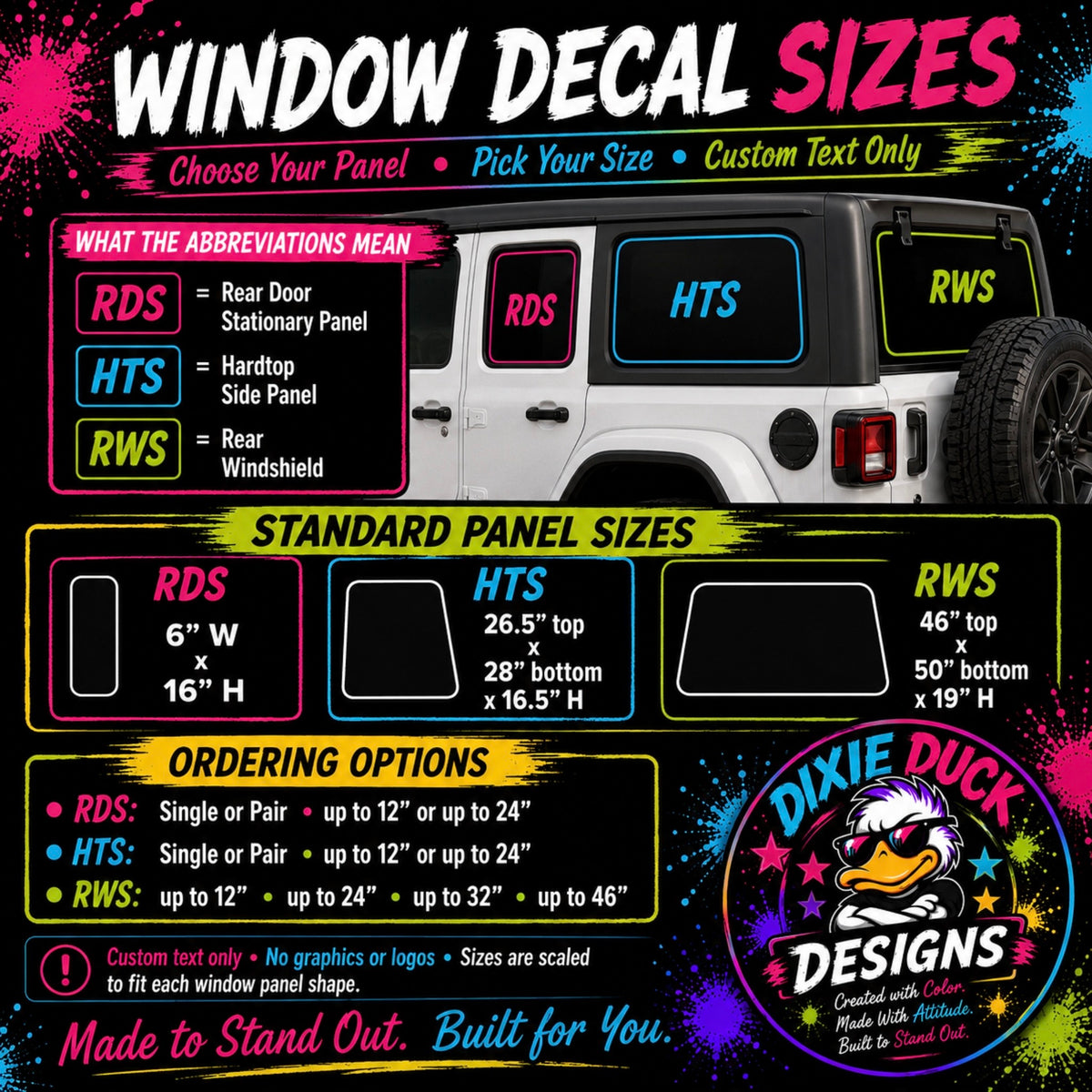 Premium VViViD® Vinyl Custom Window Decal