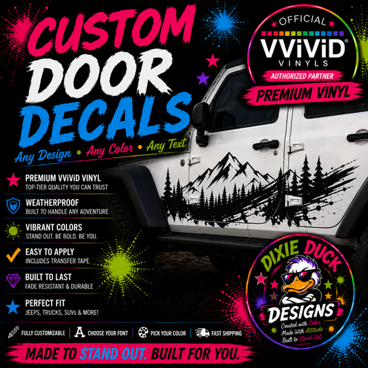 Premium VViViD® Vinyl Custom Door Decal