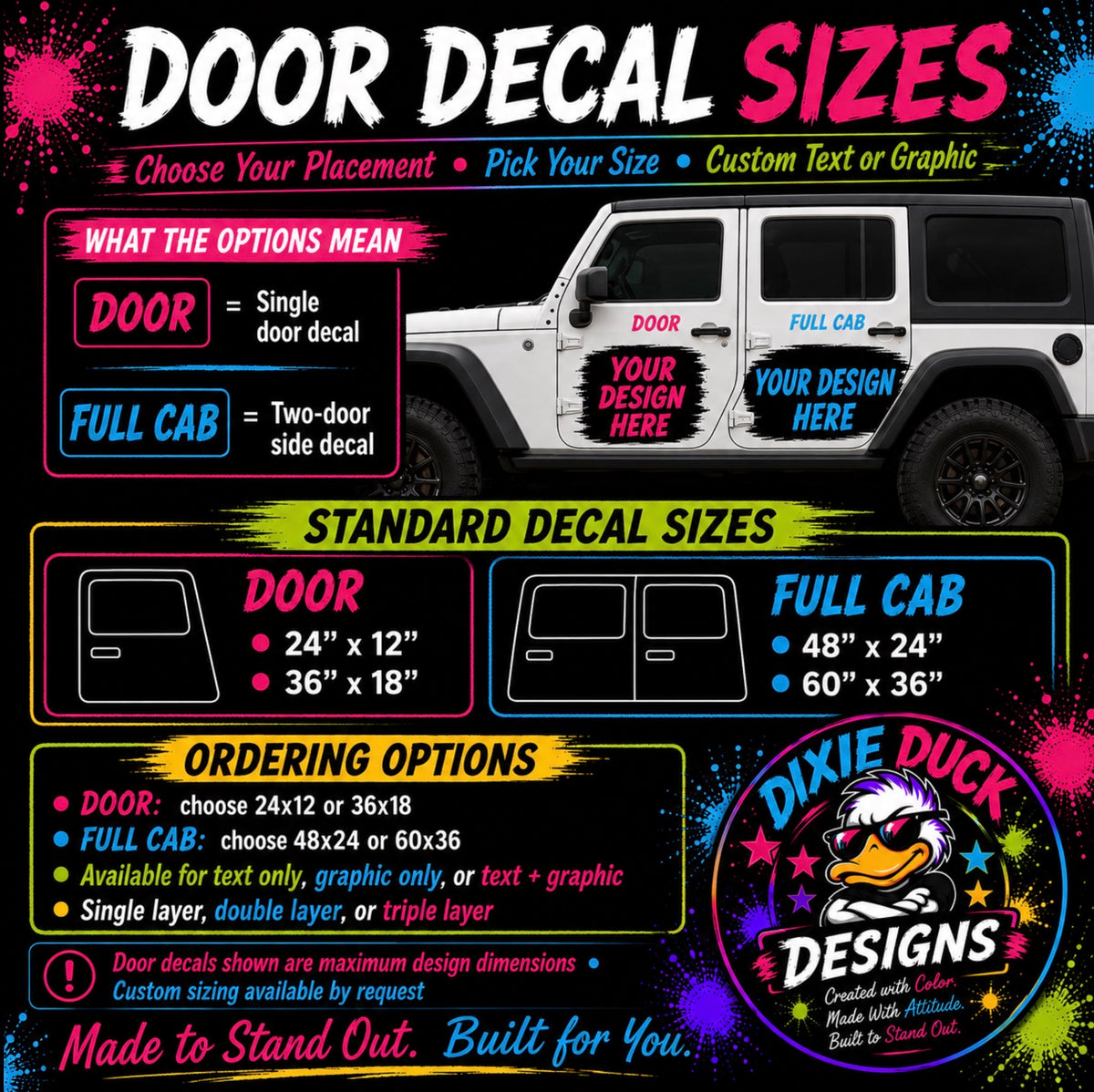 Premium VViViD® Vinyl Custom Door Decal