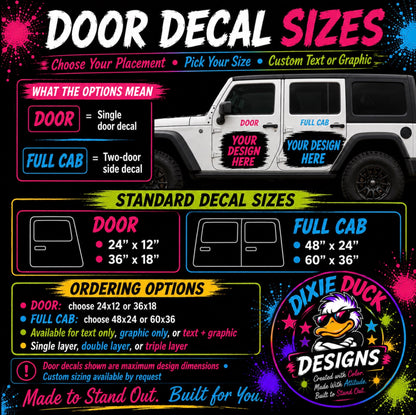 Premium VViViD® Vinyl Custom Door Decal