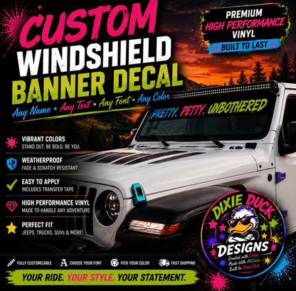 High Performance Vinyl Windshield Banner Decal